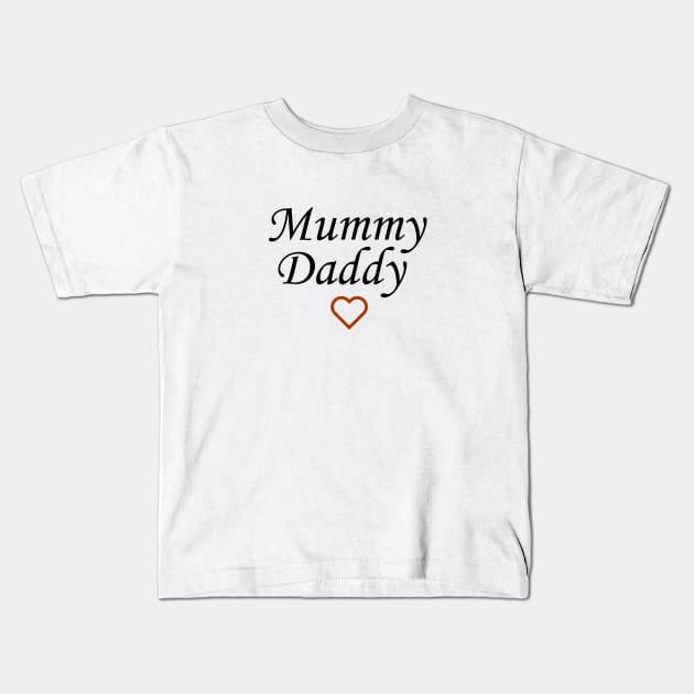 mummy and daddy Kids T-Shirt by Souna's Store